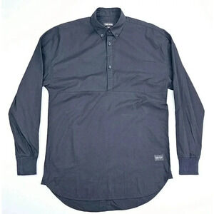 Zanerobe Size XS Men Black 1/4 Button Strech Cuffs Button Down Long Sleeve Shirt